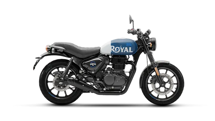 royal enfield hunter 350 rebel-blue