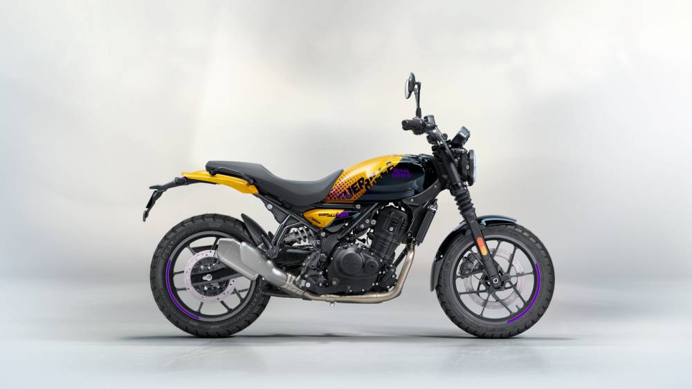 Royal Enfield Guerrilla 450 - Flash Variant - Yellow Ribbon - Right Profile